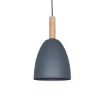 COLGANTE 1 LUZ OVI CHAPA GRIS GEO BARADERO Ø18CM - E27