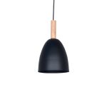 COLGANTE 1 LUZ OVI CHAPA NEGRO GEO BARADERO Ø18CM - E27