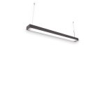 COLGANTE 2 LUCES RECTILINEO PARA TUBO LED NEGRO  18W