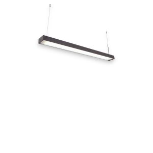 COLGANTE 2 LUCES RECTILINEO PARA TUBO LED NEGRO  18W