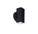 APLIQUE 2 LUCES LED BIDIRECCIONAL NEGRO RECTO 70X175MM - GU10