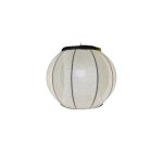 COLGANTE 1 LUZ GLOBO TELA FLEXIBLE ANTIMANCHAS BLANCO AURA 40X35CM