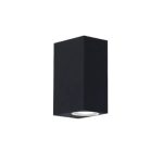 APLIQUE 2 LUCES BIFOCAL NEGRO NICO 50W - GU10 - 92X150X65MM