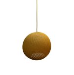COLGANTE 1 LUZ HILO AMARILLO / 25CM ESFERA 25CM