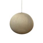 COLGANTE 1 LUZ HILO MANTECA / 55CM ESFERA 55CM