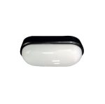 TORTUGA LED NEGRO LUZ FRIA OVALADA - IP54 12W - 1200LM - 270X143X75MM