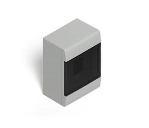 CAJA TERMICA SOBREPONER DIN CON PUERTA FUME GRIS EXTERIOR 2 BOCAS