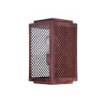 DIFUSOR PARED RECTANGULAR MALLA Y VIDRIO OXIDO EXTERIOR 15X25X15XCM