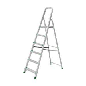 ESCALERA 6 ESCALONES ALUMINIO 1220MM - 120KG