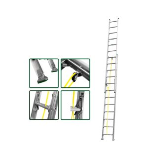 ESCALERA EXTENSIBLE 2X12 ESCALONES ALUMINIO 6400MM - 150KG