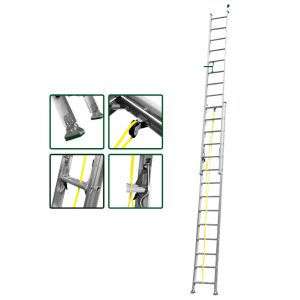 ESCALERA EXTENSIBLE 2X14 ESCALONES ALUMINIO 7620MM - 150KG