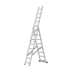 ESCALERA EXTENSIBLE TIJERA 3 TRAMOS ALUMINIO 5080MM - 150KG