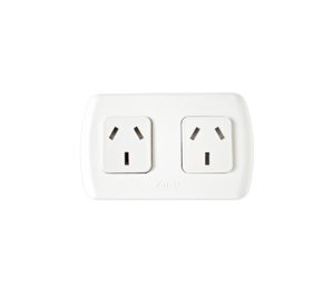 BASE EXTERIOR 2 TOMACORRIENTE BLANCO SUPERFICIE TEKNA 10A - 250V - 2P+T