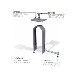 CONJUNTO CLAMP CENTRAL MULTIPANEL DRILL MULTIPANEL 60-80 LC