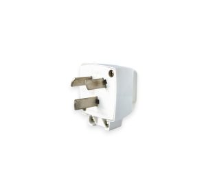 FICHA MACHO PERNO CHATO ALTO CONSUMO SALIDA LATERAL MODULAR DOMICILIARIA 20A - 250V - 2P+T