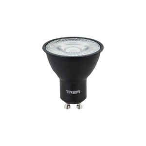 LAMPARA LED DICROICA LUZ FRIA GU10 -  38°  - NEGRO 7W - 560 LM
