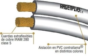 METRO CABLE PARALELO BLANCO CLASE 5 2X0.35MM