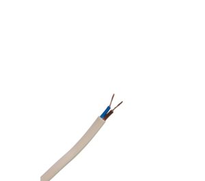 METRO CABLE TIPO BAJO PLOMO BLANCO CHATO 2X1MM