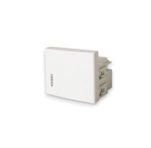 MODULO 1/2 TECLON BLANCO SISTEMA MODULAR - INTERRUPTORES 10A - 16A - 250V