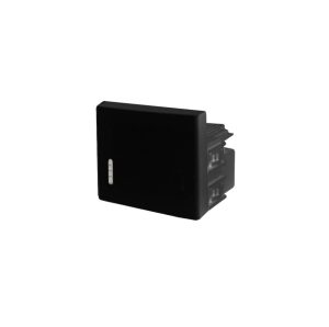 MODULO 1/2 TECLON NEGRO SISTEMA MODULAR - INTERRUPTORES 10A - 16A - 250V