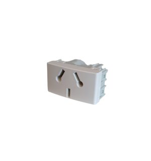 MODULO TOMACORRIENTE BINORMA BLANCO SISTEMA MODULAR - TOMACORRIENTES 10A - 250V - 2P+T