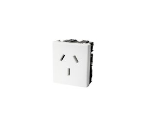 MODULO TOMACORRIENTE BLANCO SISTEMA MODULAR - TOMACORRIENTES 20A - 250V