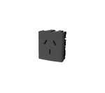 MODULO TOMACORRIENTE NEGRO SISTEMA MODULAR - TOMACORRIENTES 20A - 250V