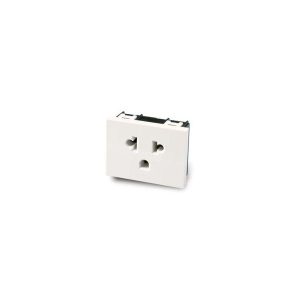 MODULO TOMA EUROAMERICANO CON TIERRA CENTRAL MARFIL SISTEMA MODULAR - TOMACORRIENTES 10A - 250V - 45X25MM
