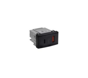 MODULO TOMA USB NEGRO A+C SISTEMA MODULAR - ELECTRONICOS 2A