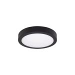 PANEL LED EXTERIOR NEGRO LUZ FRIA REDONDO 12W