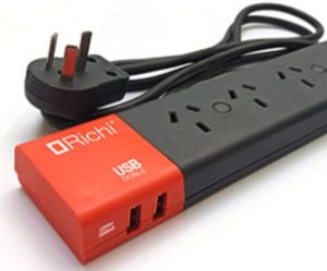 PROLONGADOR 3 TOMAS CON USB DOBLE GRAFITO BINORMA 10A - 1.5M