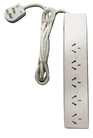 PROLONGADOR 5 TOMAS CON TERMICO MARFIL BINORMA 0.50M