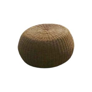 PUF REDONDO TEJIDO HILO CRAFT Y MADERA  45X25CM