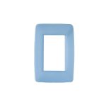 TAPA 3 MODULOS CELESTE SISTEMA MODULAR -  LUMINIC ROUND 82X122MM