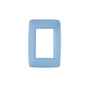 TAPA 3 MODULOS CELESTE SISTEMA MODULAR -  LUMINIC ROUND 82X122MM