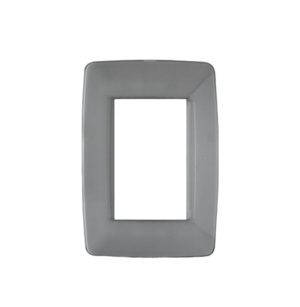 TAPA 3 MODULOS GRIS SISTEMA MODULAR - LUMINIC ROUND 87X127MM
