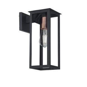 FAROL 1 LUZ HIERRO NEGRO TEXTURADO NOVARA H:315MM - E27