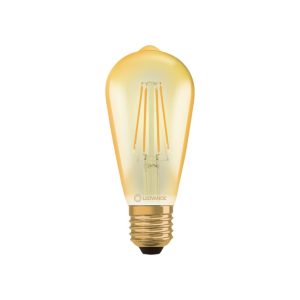 LAMPARA LED EDISON FILAMENTO DIMERIZABLE AMBAR LUZ CALIDA VINTAGE 1906 - IP20 7.5W - 725LM - Ø64 - E27