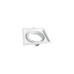 PLAFON 1 LUZ CUADRADO BLANCO EMBUTIR CARDANICO AR111 - 182X182X46MM