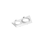 PLAFON 2 LUCES  RECTANGULAR BLANCO EMBUTIR CARDANICO AR111 - 332X182X46MM