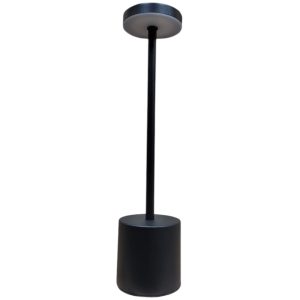 VELADOR AL TACTO ALTO NEGRO 3 LUCES OSLO - DIMMER RECARGABLE