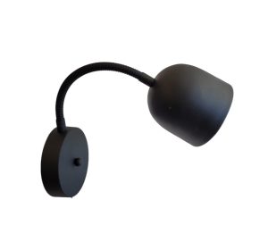 VELADOR DE PARED FLEX CONO BOMBE NEGRO  E27