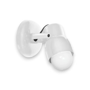 APLIQUE 1 LUZ BASE REDONDA BLANCO CARILO Ø10CM - E27