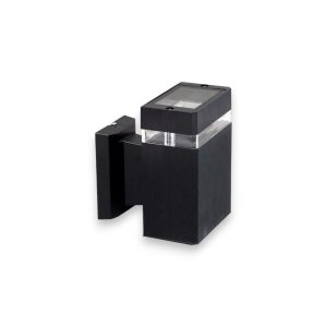 APLIQUE 1 LUZ DE PARED UNIDIRECCIONAL NEGRO IP44 . EXTERIOR - PVC 10W - PAR16