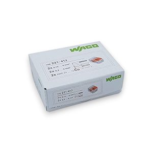 CAJA DE CONECTOR DE EMPALME PACK POR 100 UNIDADES 2 POLOS - 4MM²