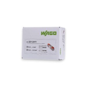 CAJA DE CONECTOR DE EMPALME EN LINEA PARA 2 CONDUCTORES PACK POR 60 UNIDADES 2 POLOS - 4MM²