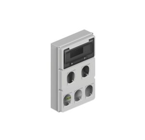 CAJA PARA TOMA ENCAPSULADO GRIS IP65 - IK10 12 POLOS DIN + 5 TOMAS