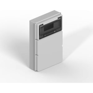 CAJA PARA TOMA GRIS IP 65 12 POLOS DIN+ 2 CIEGOS