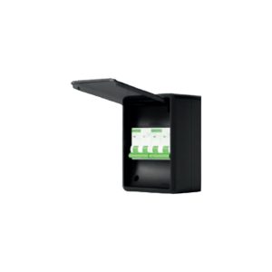 CAJA TERMICA SOBREPONER DIN CON PUERTA FUME NEGRA EXTERIOR - NERA 2 BOCAS