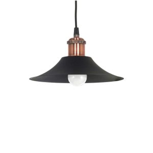 COLGANTE 1 LUZ PADUA NEGRO TEXTURADO TECNO Ø222  - E27